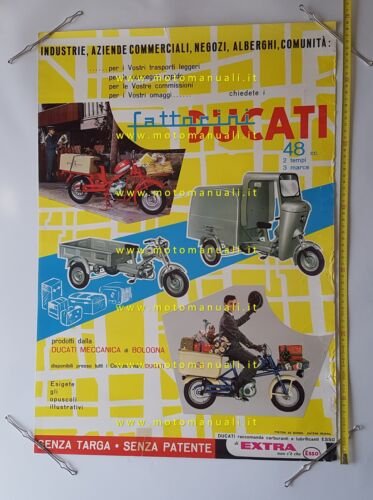 Ducati Fattorino 48 poster manifesto originale