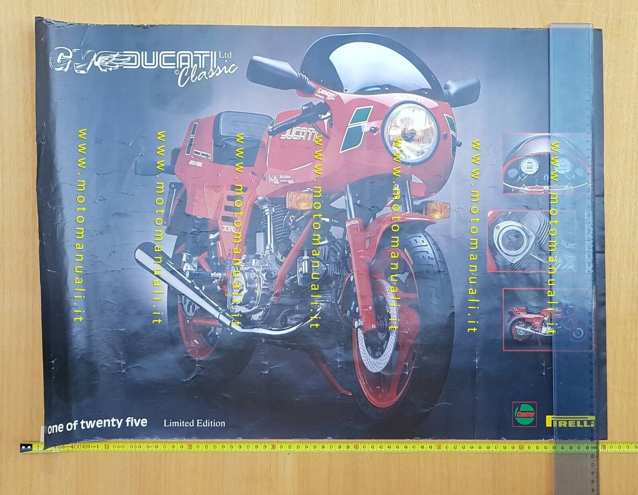 Ducati GV MHR 1000 1988 manifesto poster originale moto no …