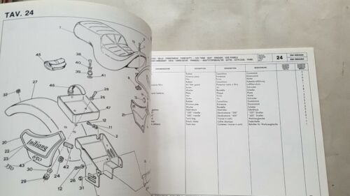 Ducati Indiana 350 - 650 1986 catalogo ricambi originale spare …