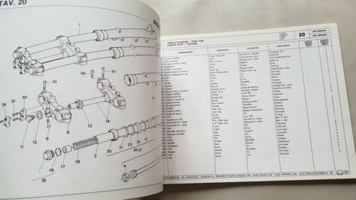 Ducati Indiana 350 - 650 1986 catalogo ricambi originale spare …