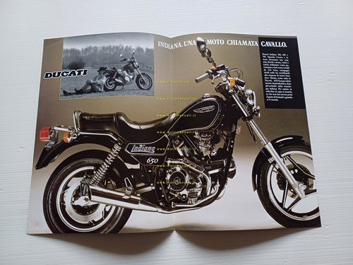 Ducati Indiana 350 650 750 1987 depliant italiano originale