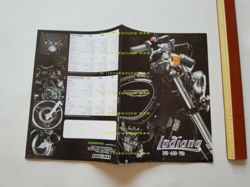 Ducati Indiana 350 650 750 1987 depliant moto originale genuine …