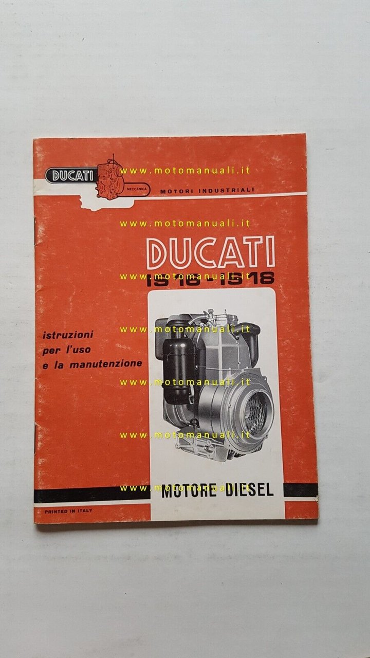 Ducati IS 16 - IS 18 Motori Stazionari DIESEL 1973 …