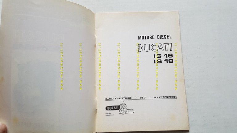 Ducati IS 16 - IS 18 Motori Stazionari DIESEL 1973 …