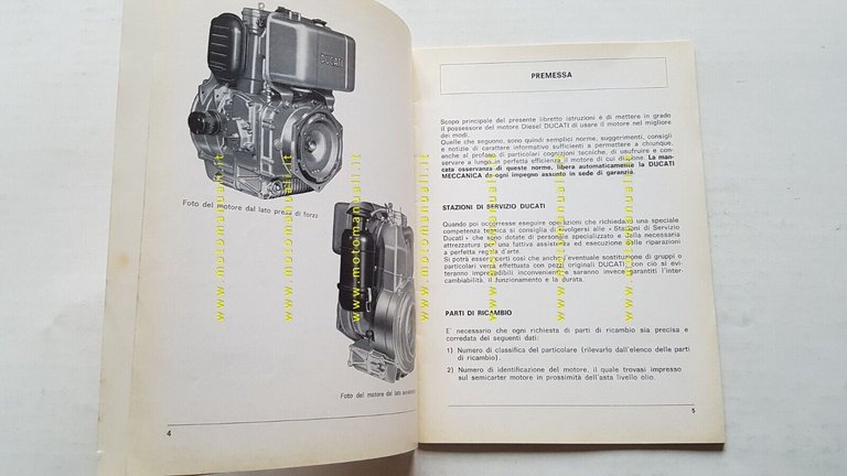 Ducati IS 16 - IS 18 Motori Stazionari DIESEL 1973 …