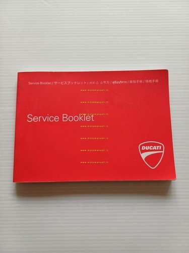 Ducati libretto tagliandi garanzia 2010 nuovo originale inglese giapponese
