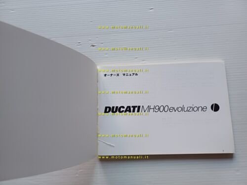 Ducati MH900 Evoluzione 2000 manuale uso GIAPPONESE MH900 2000