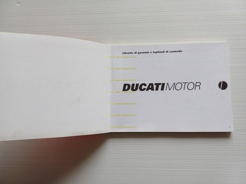 Ducati modelli 2000 libretto tagliandi garanzia originale usato