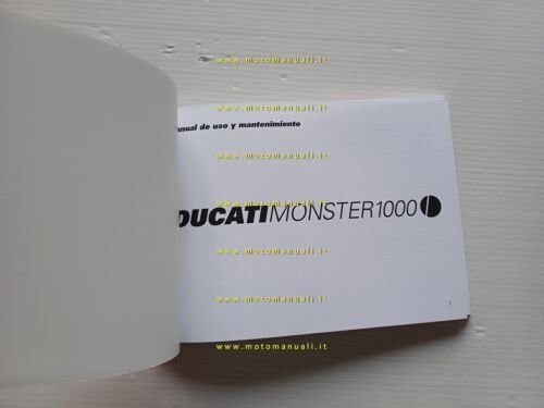 Ducati Monster 1000 2002 manuale uso libretto originale testo Spagnolo