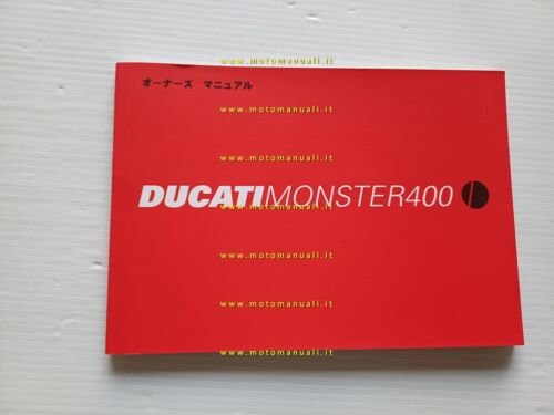 Ducati Monster 400 2002 manuale uso testo Giapponese 400 2002