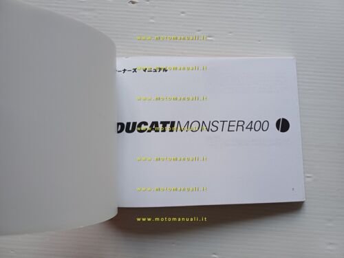 Ducati Monster 400 2002 manuale uso testo Giapponese 400 2002