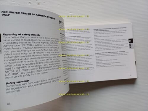 Ducati Monster 600 - 750 - 900 2000 manuale uso …