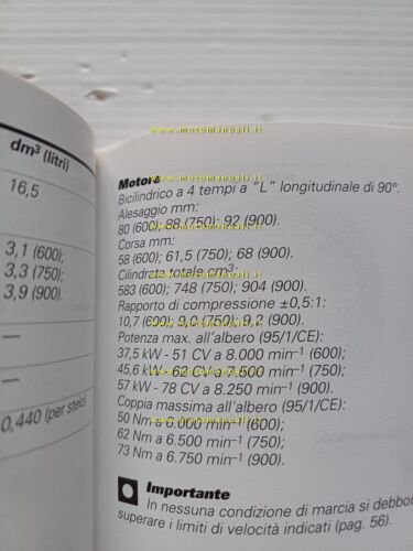 Ducati Monster 600 - 750 - 900 2000 manuale uso …