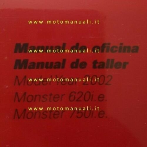 DUCATI MONSTER 620-750 IE 2002 manuale officina SPAGNOLO PORTOGHESE SHOP …