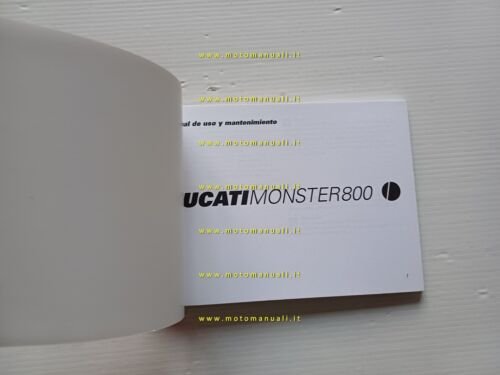 Ducati Monster 800 2002 manuale uso libretto istruzioni originale testo …