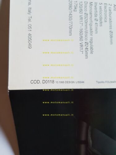 Ducati Monster 900 - 750 - 600 1995 depliant ITALIANO …