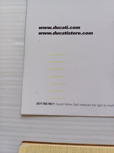 Ducati Monster 900 Cromo 1999 depliant inglese originale