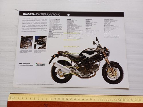 Ducati Monster 900 Cromo 1999 depliant italiano originale