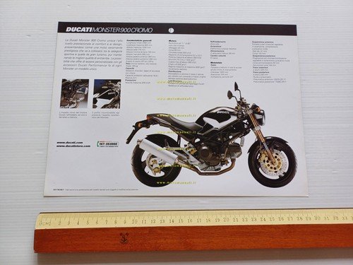 Ducati Monster 900 Cromo 1999 depliant italiano originale