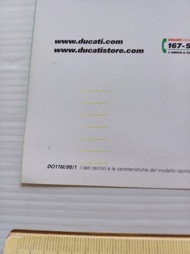 Ducati Monster 900 Cromo 1999 depliant italiano originale