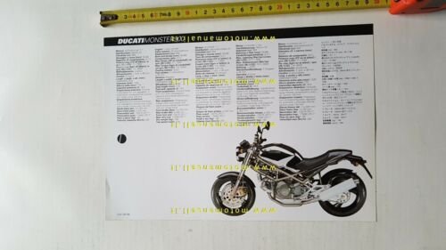 Ducati MONSTER 900 serbatoio cromato depliant originale brochure