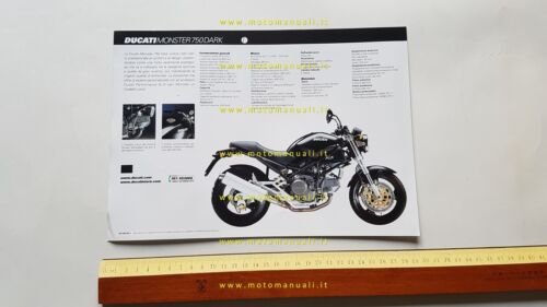 Ducati Monster Dark 750 1999 depliant originale italiano