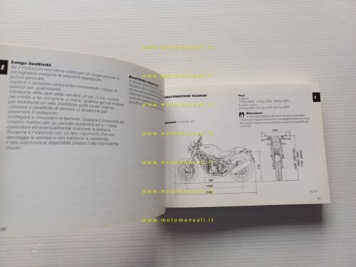 Ducati Monster modelli 2000 manuale uso manutenzione libretto originale italiano