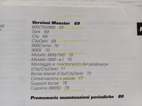 Ducati Monster modelli 2000 manuale uso manutenzione libretto originale italiano