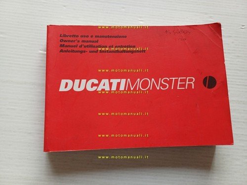 Ducati Monster modelli 2000 manuale uso manutenzione libretto originale italiano