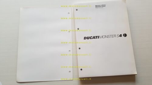 DUCATI Monster S4 2001 manuale officina originale Italiano English