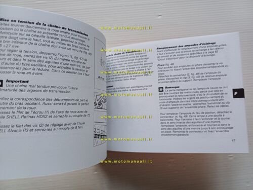 Ducati Monster S4 2002-3 manuale uso libretto istruzioni testo Francese …