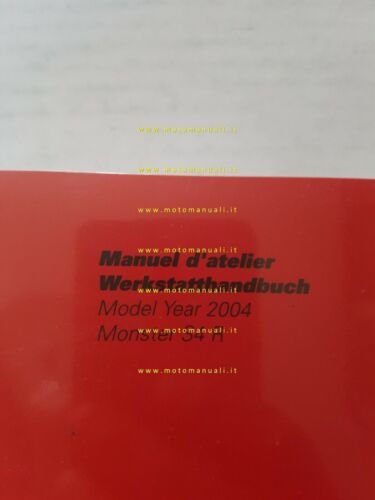 DUCATI MONSTER S4 R 2004 manuale officina FRANCESE TEDESCO WORKSHOP …