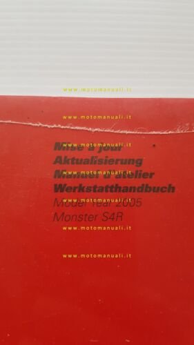 DUCATI Monster S4R AGGIORNAMENTO 2005 manuale officina Francese Tedesco