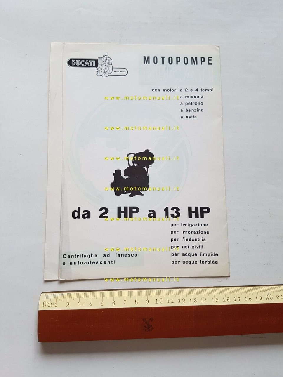 DUCATI Motopompe Motori Industriali depliant moto originale brochure