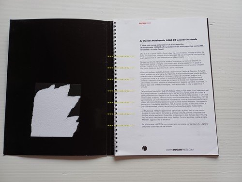 Ducati Multistrada 1000 DS 2003 presentazione cartella stampa originale italiano