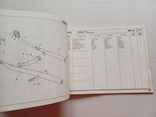 Ducati Pantah 350 XL 1982 CATALOGO RICAMBI originale
