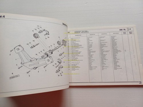 Ducati Pantah 350 XL 1982 CATALOGO RICAMBI originale