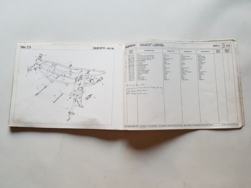 Ducati Pantah 500 SL 1 serie 1979 catalogo ricambi originale …