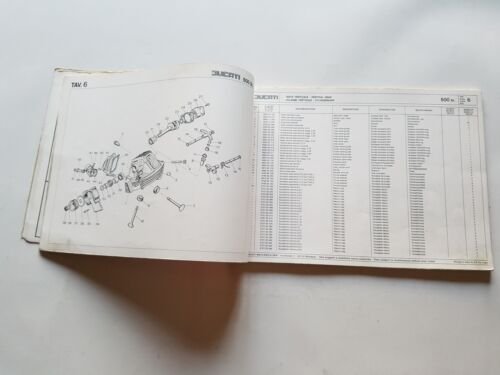 Ducati Pantah 500 SL 1 serie 1979 catalogo ricambi originale …