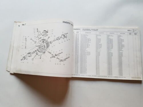 Ducati Pantah 500 SL 1 serie 1979 catalogo ricambi originale …