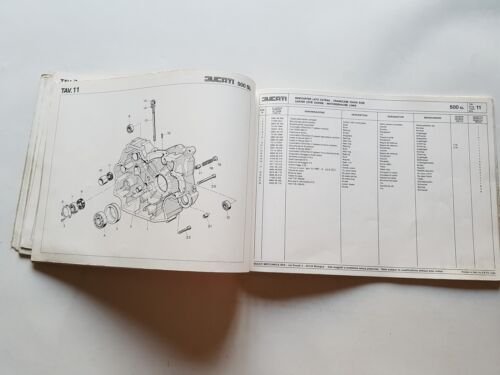 Ducati Pantah 500 SL 1 serie 1979 catalogo ricambi originale …