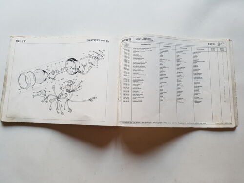 Ducati Pantah 500 SL 1 serie 1979 catalogo ricambi originale …