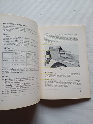 DUCATI PANTAH 500 SL 1° serie 1979 manuale uso manutenzione …