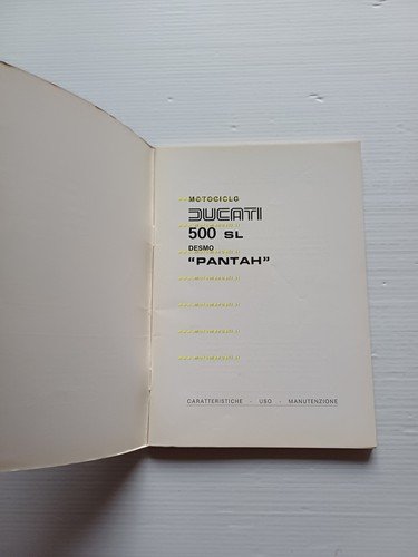DUCATI PANTAH 500 SL 1° serie 1979 manuale uso manutenzione …