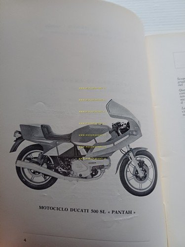 DUCATI PANTAH 500 SL 1° serie 1979 manuale uso manutenzione …