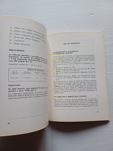 DUCATI PANTAH 500 SL 1° serie 1979 manuale uso manutenzione …