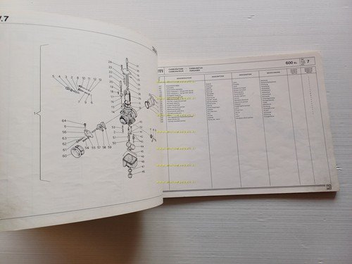Ducati Pantah 600 SL 1981 catalogo ricambi originale