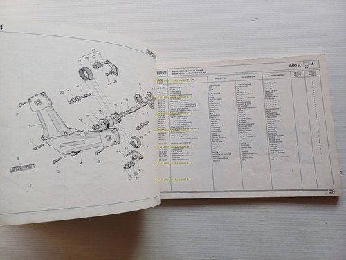 Ducati Pantah 600 SL 1981 catalogo ricambi originale