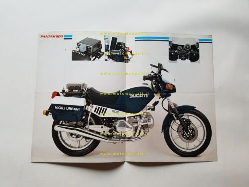 Ducati Pantah TL 600 Polizia Urbana 1982 depliant ITALIANO originale