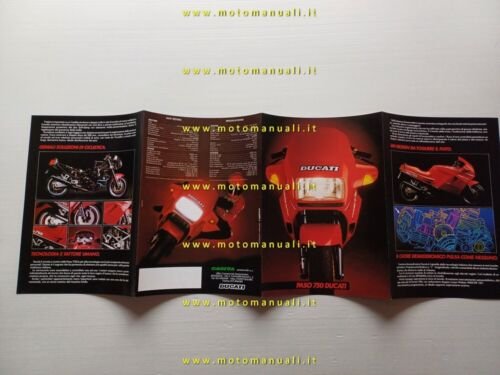 Ducati Paso 750 1986 depliant italiano originale